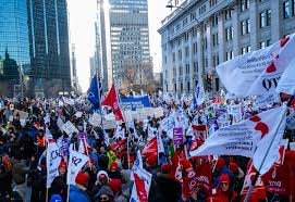 temp_image_1764556434.810192 Magali Picard Ignites Montreal: Tens of Thousands Protest Legault's Union Reforms